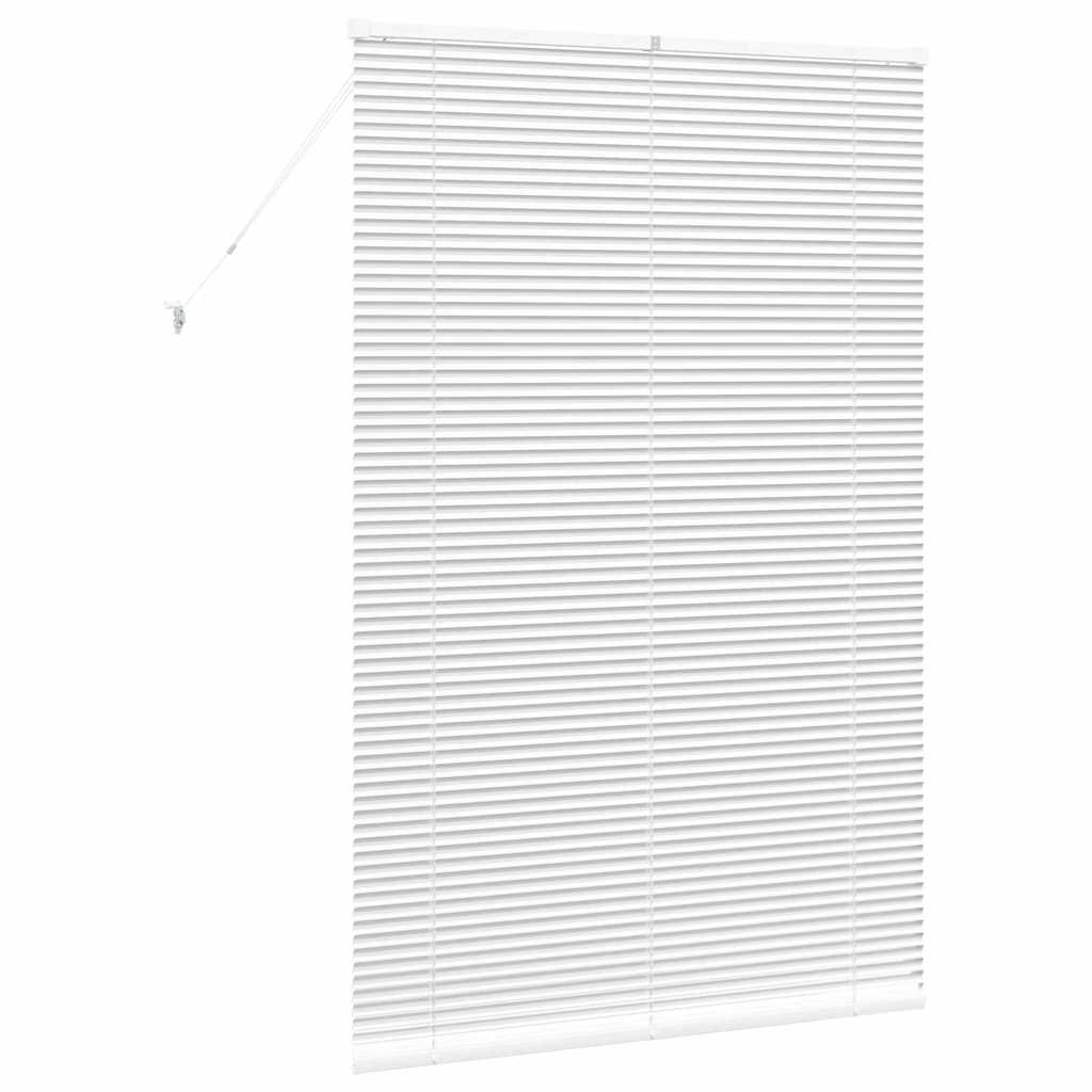 Fensterjalousie mit Vorhängen Manuell Weiß Aluminium