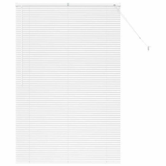 Fensterjalousie mit Vorhängen Manuell Weiß Aluminium