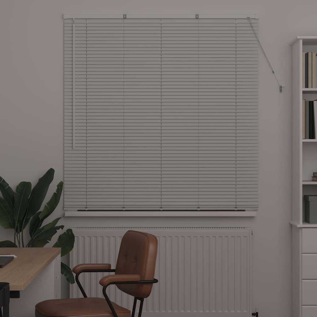 Fensterjalousie mit Vorhängen Manuell Weiß Aluminium