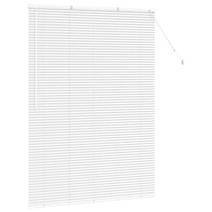 Fensterjalousie mit Vorhängen Manuell Weiß Aluminium