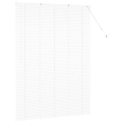 Fensterjalousie mit Vorhängen Manuell Weiß Aluminium