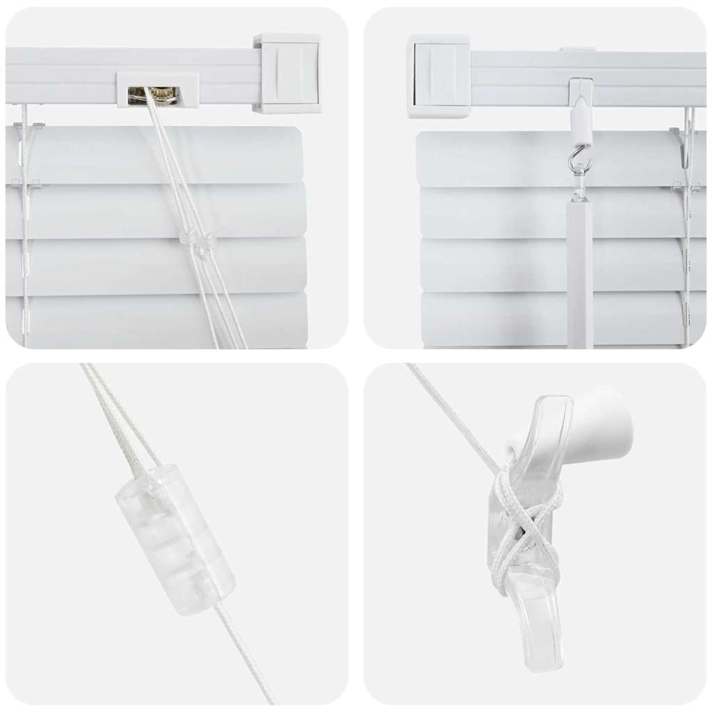 Fensterjalousie mit Vorhängen Weiß Aluminium