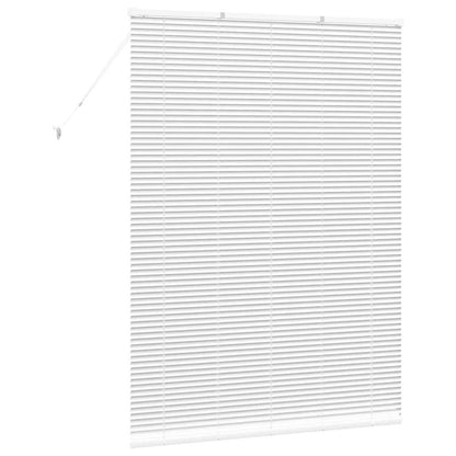 Fensterjalousie mit Vorhängen Weiß Aluminium