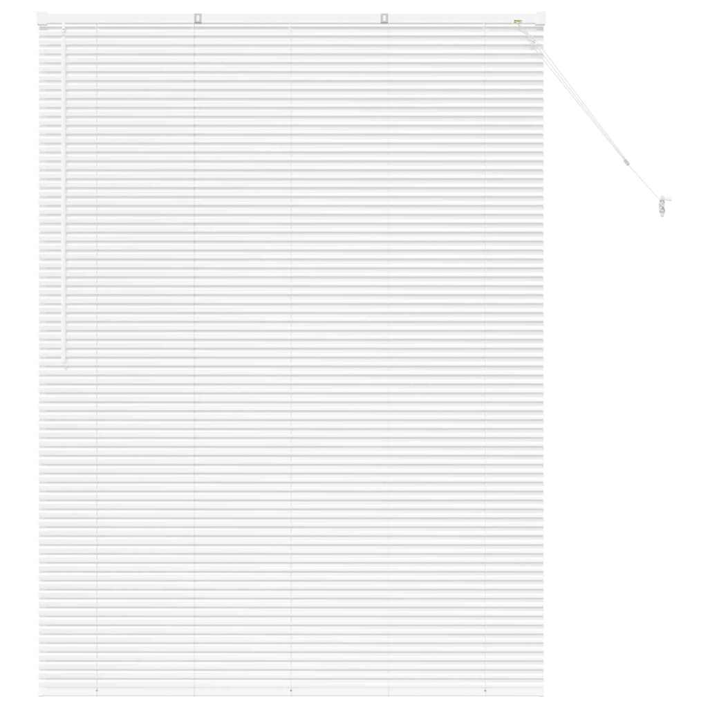 Fensterjalousie mit Vorhängen Weiß Aluminium