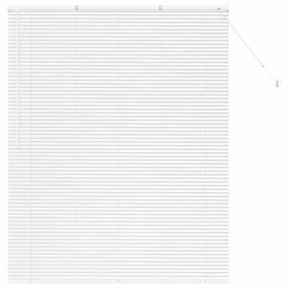 Fensterjalousie mit Vorhängen Weiß Aluminium