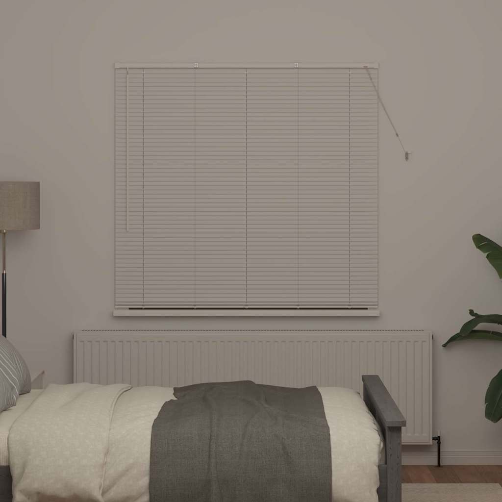 Fensterjalousie mit Vorhängen Manuell Weiß Aluminium