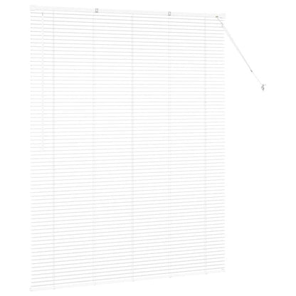 Fensterjalousie mit Vorhängen Manuell Weiß Aluminium