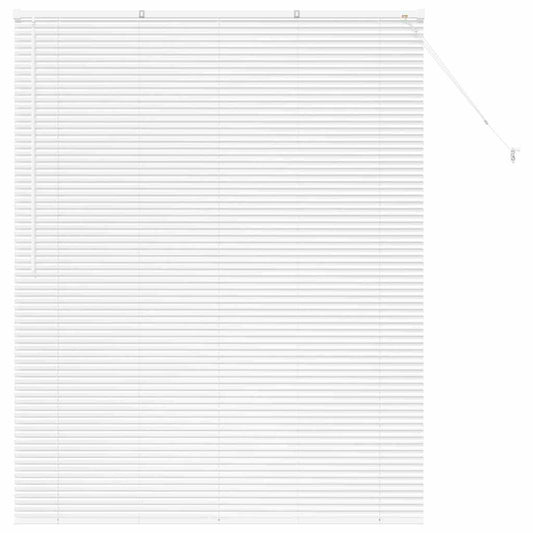 Fensterjalousie mit Vorhängen Manuell Weiß Aluminium