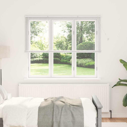 Fensterjalousie mit Vorhängen Manuell Weiß Aluminium