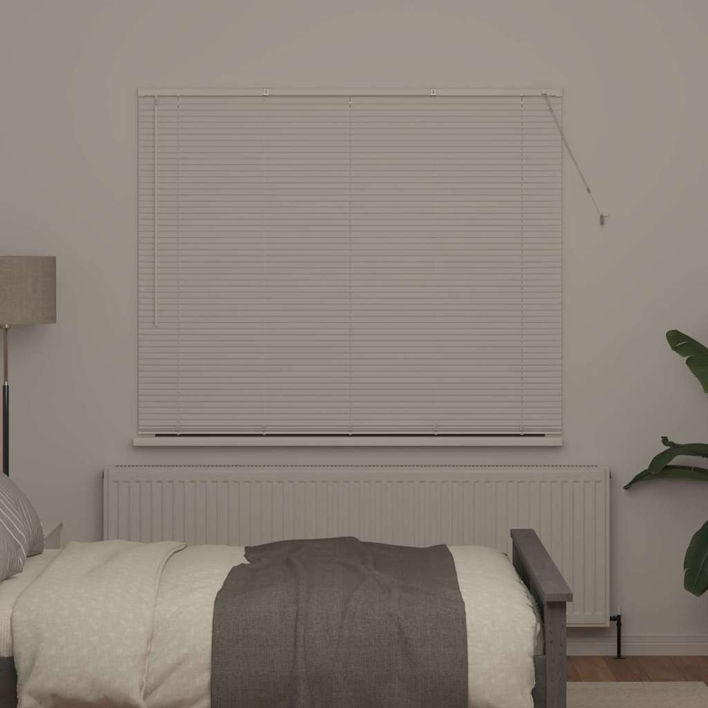 Fensterjalousie mit Vorhängen Manuell Weiß Aluminium