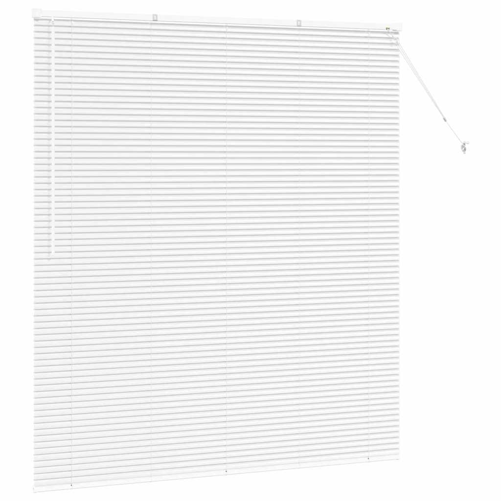 Fensterjalousie mit Vorhängen Manuell Weiß Aluminium