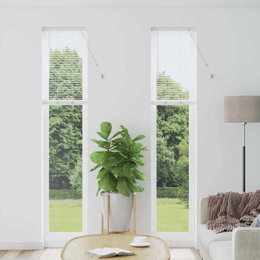 Fensterjalousie mit Vorhängen Manuell Weiß Aluminium