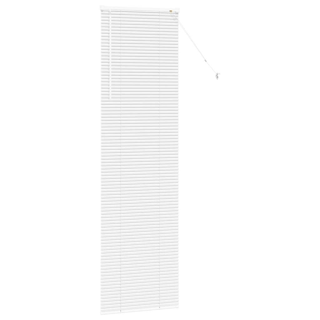 Fensterjalousie mit Vorhängen Manuell Weiß Aluminium