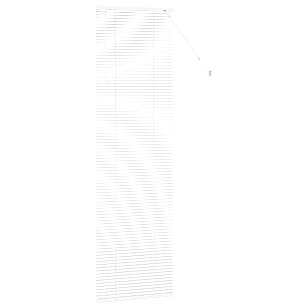 Fensterjalousie mit Vorhängen Manuell Weiß Aluminium