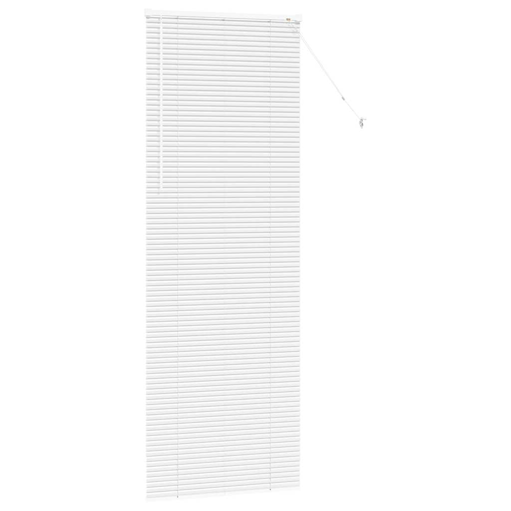 Fensterjalousie mit Vorhängen Manuell Weiß Aluminium
