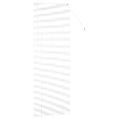 Fensterjalousie mit Vorhängen Manuell Weiß Aluminium