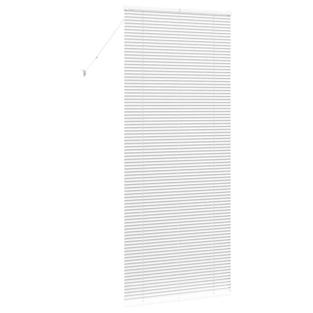 Fensterjalousie mit Vorhängen Manuell Weiß Aluminium
