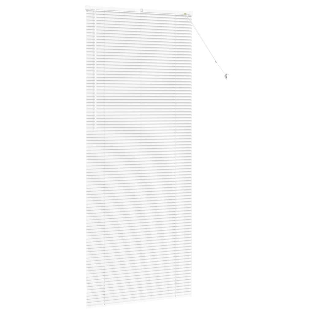 Fensterjalousie mit Vorhängen Manuell Weiß Aluminium