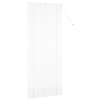 Fensterjalousie mit Vorhängen Manuell Weiß Aluminium