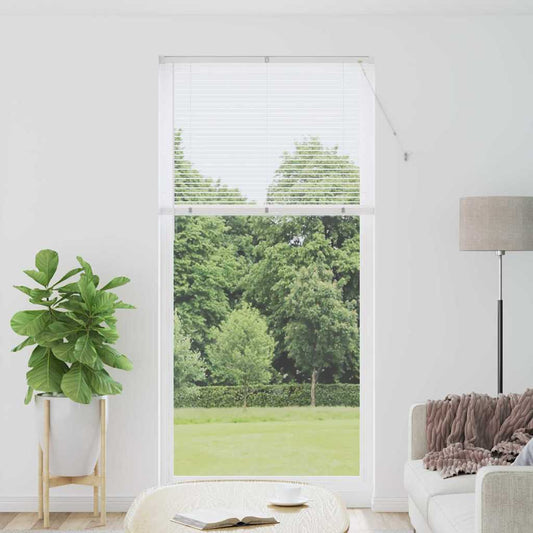 Fensterjalousie mit Vorhängen Manuell Weiß Aluminium