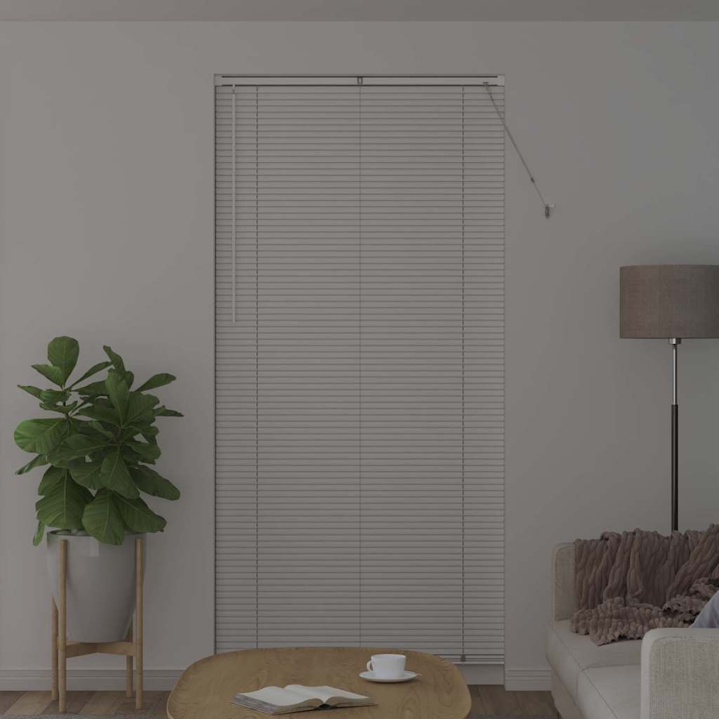 Fensterjalousie mit Vorhängen Manuell Weiß Aluminium