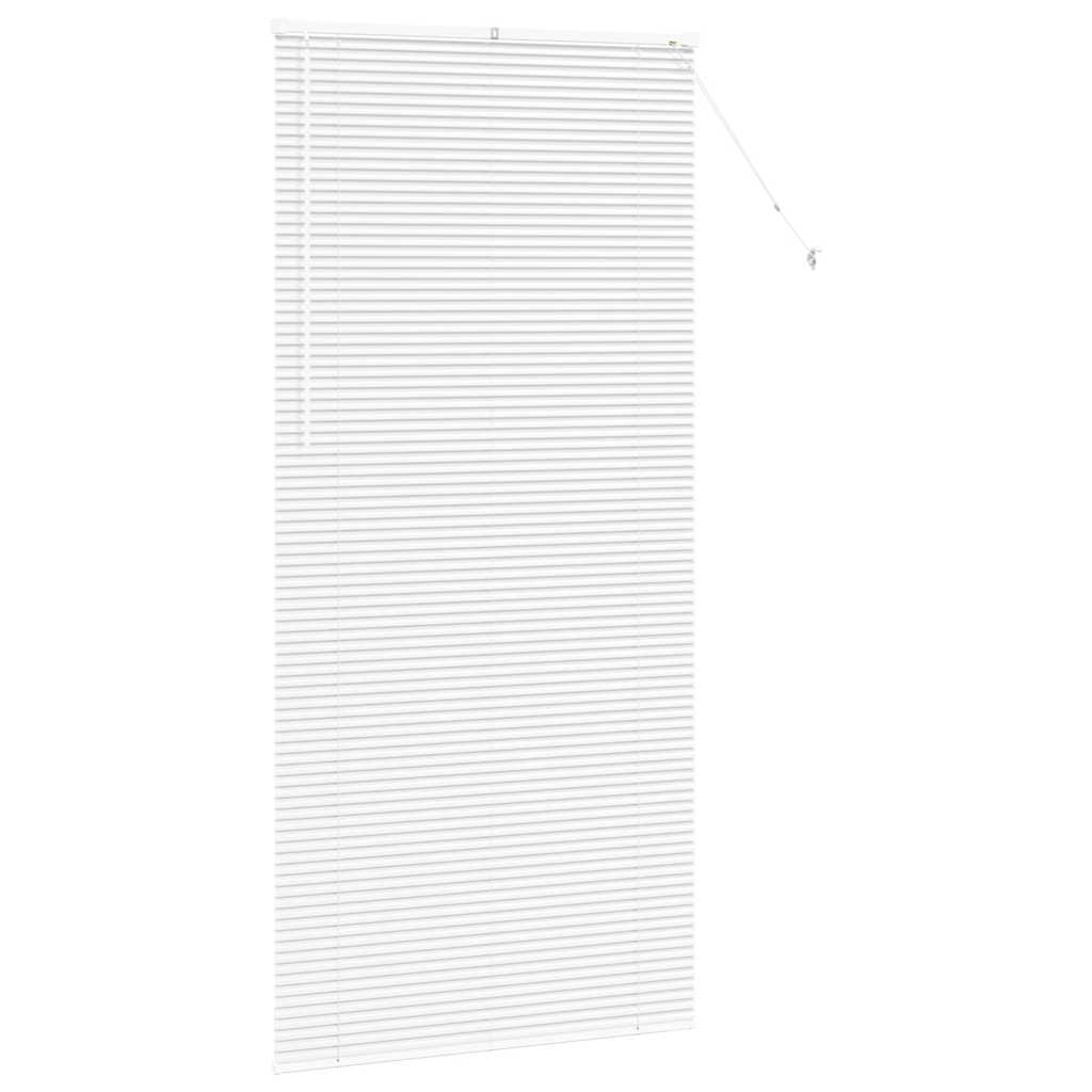 Fensterjalousie mit Vorhängen Manuell Weiß Aluminium