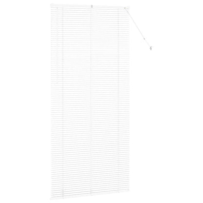 Fensterjalousie mit Vorhängen Manuell Weiß Aluminium