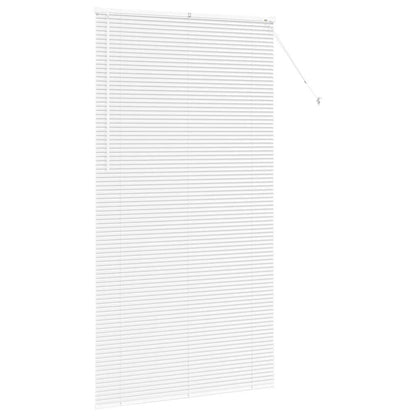 Fensterjalousie mit Vorhängen Manuell Weiß Aluminium