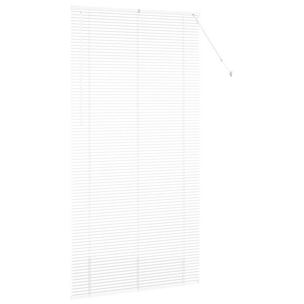 Fensterjalousie mit Vorhängen Manuell Weiß Aluminium
