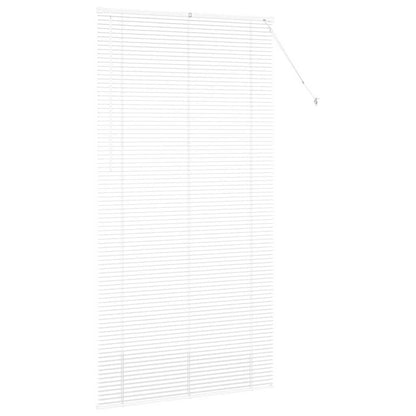 Fensterjalousie mit Vorhängen Manuell Weiß Aluminium