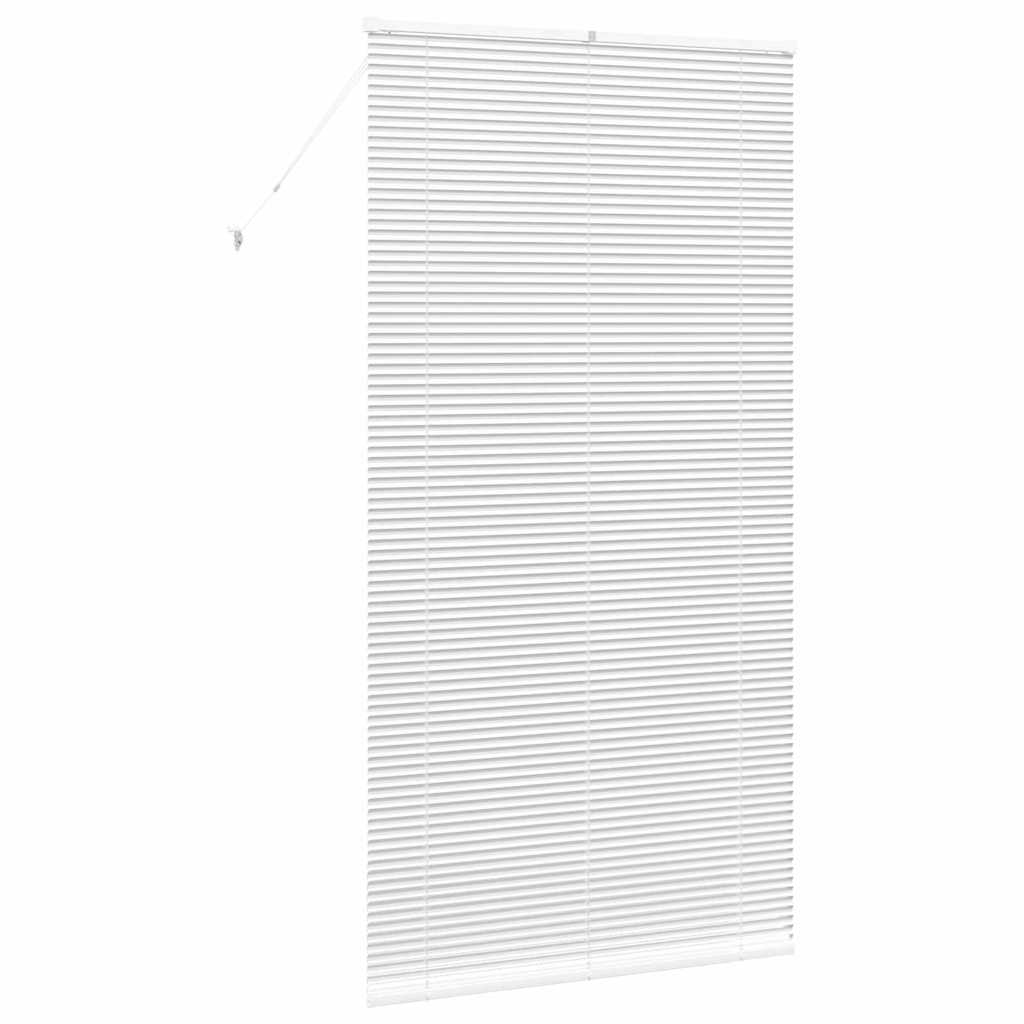 Fensterjalousie mit Vorhängen Manuell Weiß Aluminium