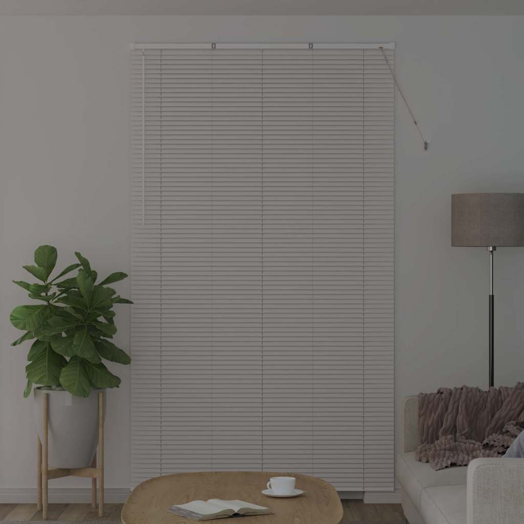 Fensterjalousie mit Vorhängen Manuell Weiß Aluminium