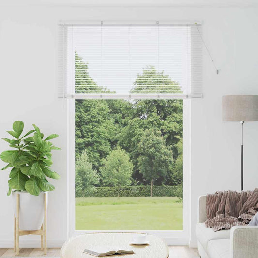 Fensterjalousie mit Vorhängen Manuell Weiß Aluminium