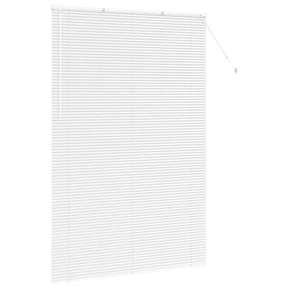 Fensterjalousie mit Vorhängen Manuell Weiß Aluminium