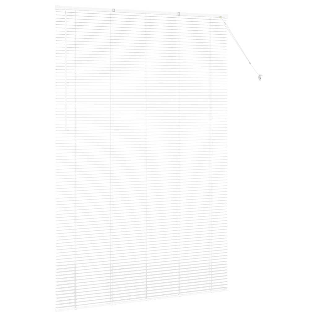 Fensterjalousie mit Vorhängen Manuell Weiß Aluminium