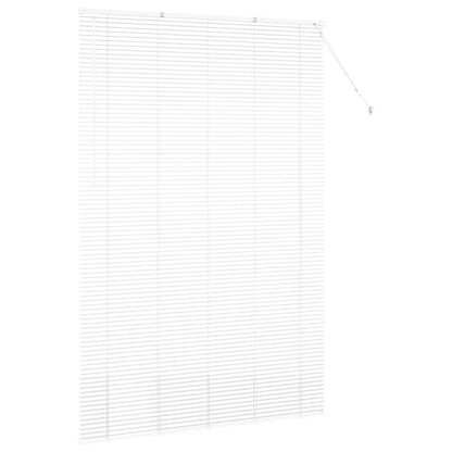 Fensterjalousie mit Vorhängen Manuell Weiß Aluminium