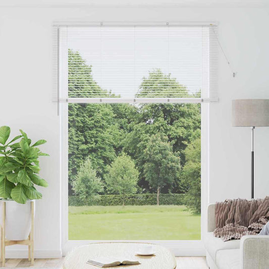 Fensterjalousie mit Vorhängen Manuell Weiß Aluminium