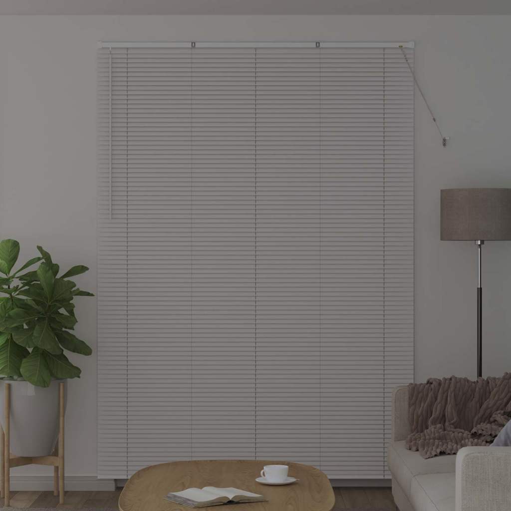 Fensterjalousie mit Vorhängen Manuell Weiß Aluminium