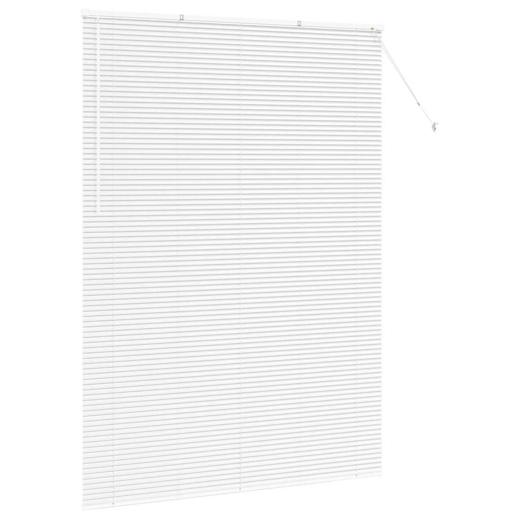 Fensterjalousie mit Vorhängen Manuell Weiß Aluminium