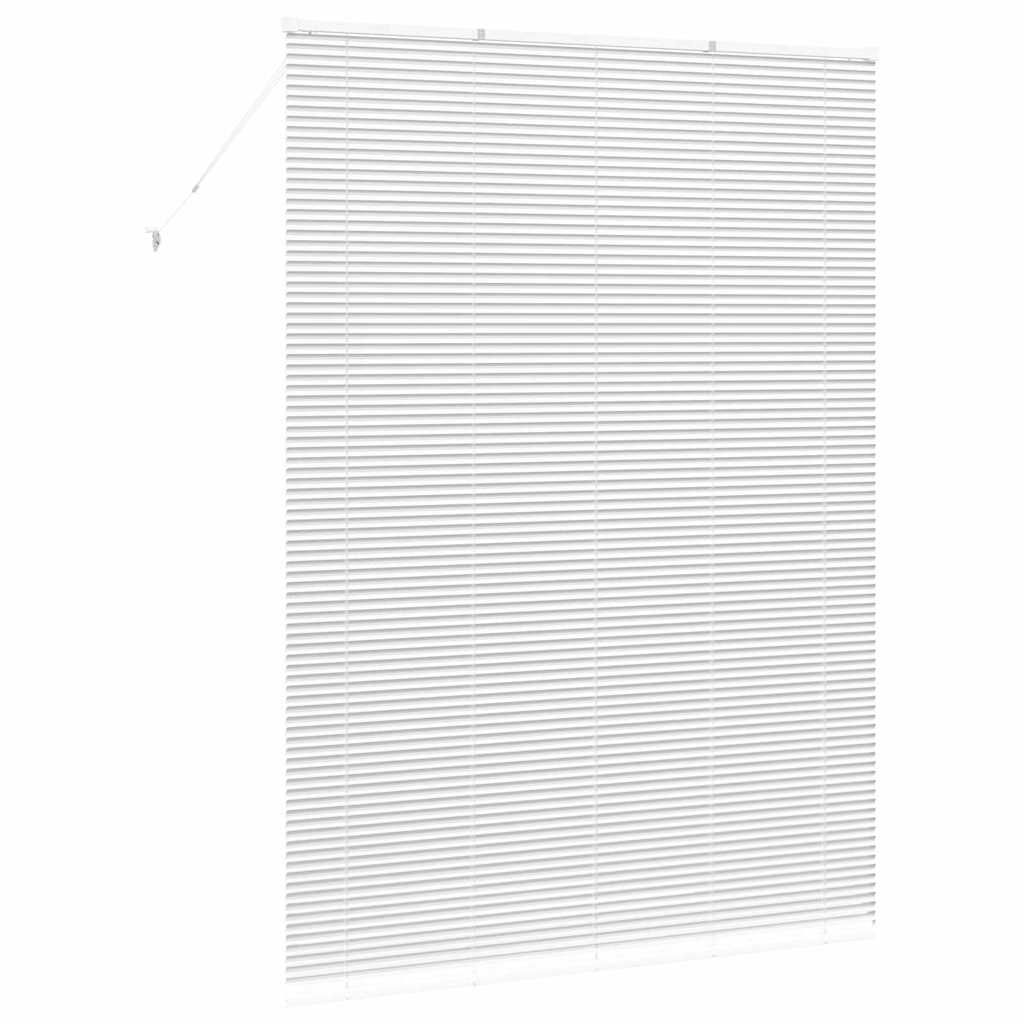 Fensterjalousie mit Vorhängen Manuell Weiß Aluminium