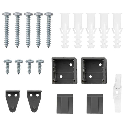 Fensterjalousie mit Vorhängen Manuell Dunkelgrau Aluminium