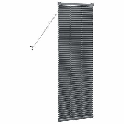 Fensterjalousie mit Vorhängen Manuell Dunkelgrau Aluminium