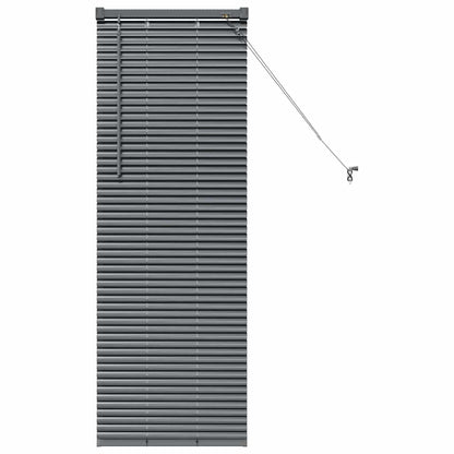 Fensterjalousie mit Vorhängen Manuell Dunkelgrau Aluminium