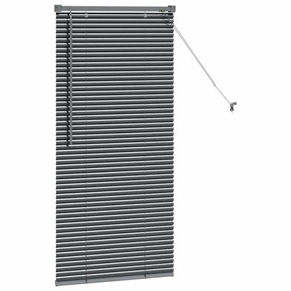 Fensterjalousie mit Vorhängen Manuell Dunkelgrau Aluminium
