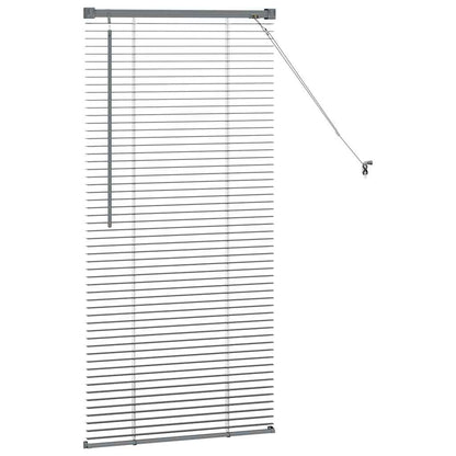 Fensterjalousie mit Vorhängen Manuell Dunkelgrau Aluminium
