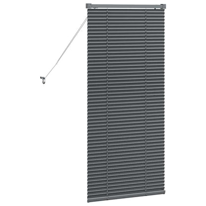 Fensterjalousie mit Vorhängen Manuell Dunkelgrau Aluminium