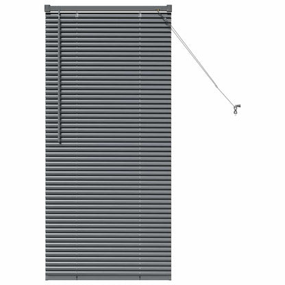 Fensterjalousie mit Vorhängen Manuell Dunkelgrau Aluminium