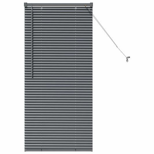 Fensterjalousie mit Vorhängen Manuell Dunkelgrau Aluminium