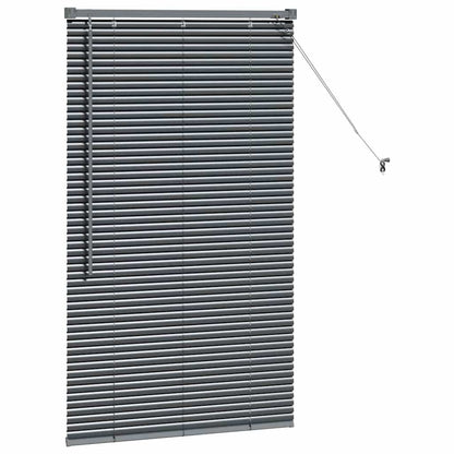 Fensterjalousie mit Vorhängen Manuell Dunkelgrau Aluminium