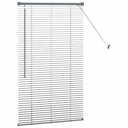 Fensterjalousie mit Vorhängen Manuell Dunkelgrau Aluminium